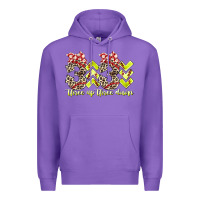 Purple three up theree down softball Premium Hoodie - RacoonDesign