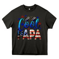 Asphalt Cool Papa American Flag 4th of July Heavy Core Tee - LillyAllenDesigns