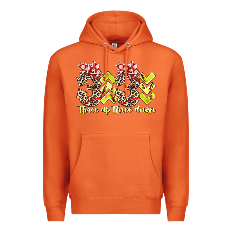 Three Up Theree Down Softball Premium Hoodie by RacoonDesign | Teevron