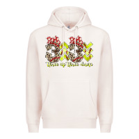 Pale Pink three up theree down softball Premium Hoodie - RacoonDesign