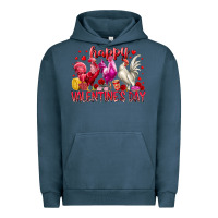 Pigment Midnight Navy happy valentines day Urban Hoodie - RacoonDesign