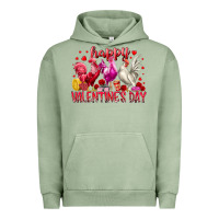 Pigment Oil Green happy valentines day Urban Hoodie - RacoonDesign