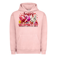 Pigment Salmon happy valentines day Urban Hoodie - RacoonDesign
