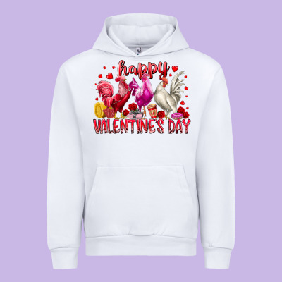 Happy Valentines Day Urban Hoodie Designed By Racoondesign