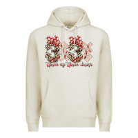 Oatmeal Heather three up theree down Premium Hoodie - RacoonDesign