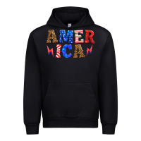 Black america thunderbolt Urban Hoodie - HRA Design Shop