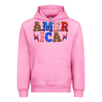 Fuchsia Pink america thunderbolt Urban Hoodie - HRA Design Shop