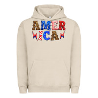 Pigment French Oak america thunderbolt Urban Hoodie - HRA Design Shop