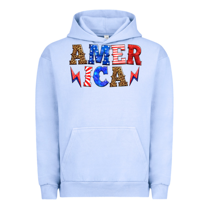 America Thunderbolt Urban Hoodie by HRA Design Shop | Teevron