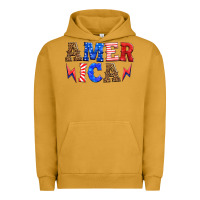 Pigment Peanut Butter america thunderbolt Urban Hoodie - HRA Design Shop