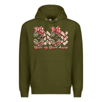 Army Green three up theree down Premium Hoodie - RacoonDesign