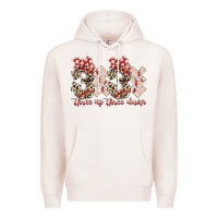 Pale Pink three up theree down Premium Hoodie - RacoonDesign