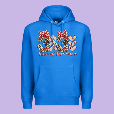 Three Up Theree Down Premium Hoodie Designed By Racoondesign