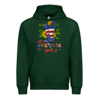 Forest Green all american girl cowboy boot with sunflower Urban Hoodie - HRA Design Shop