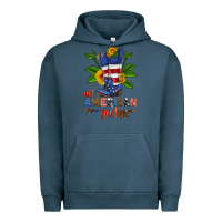 Pigment Midnight Navy all american girl cowboy boot with sunflower Urban Hoodie - HRA Design Shop