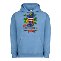 Pigment Pebble Blue all american girl cowboy boot with sunflower Urban Hoodie - HRA Design Shop