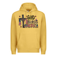 Antique Gold god bless america Premium Hoodie - CowhideDigitalArt