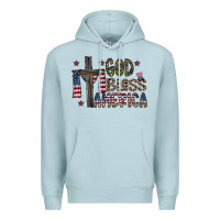 Blue Mist god bless america Premium Hoodie - CowhideDigitalArt