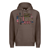 Coffee god bless america Premium Hoodie - CowhideDigitalArt