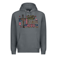 Rock god bless america Premium Hoodie - CowhideDigitalArt
