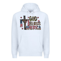 White god bless america Premium Hoodie - CowhideDigitalArt