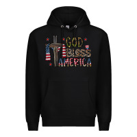 Black god bless america Premium Hoodie - CowhideDigitalArt