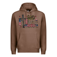 Chestnut god bless america Premium Hoodie - CowhideDigitalArt