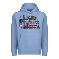 Colony Blue god bless america Premium Hoodie - CowhideDigitalArt