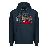 Navy god bless america Premium Hoodie - CowhideDigitalArt