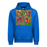 Cobalt mardi gras crawfish leopard  seamless pattern Urban Hoodie - FaDigitalArtStudio