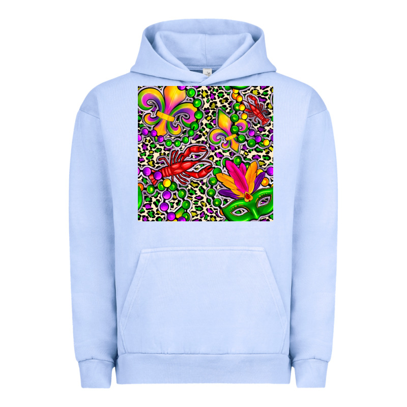 Mardi Gras Crawfish Leopard  Seamless Pattern Urban Hoodie by FaDigitalArtStudio | Teevron