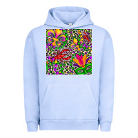 Pigment Grape Ice mardi gras crawfish leopard  seamless pattern Urban Hoodie - FaDigitalArtStudio