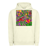 Pigment Pistachio mardi gras crawfish leopard  seamless pattern Urban Hoodie - FaDigitalArtStudio