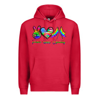 Cardinal peace love equality Premium Hoodie - HRA Design Shop