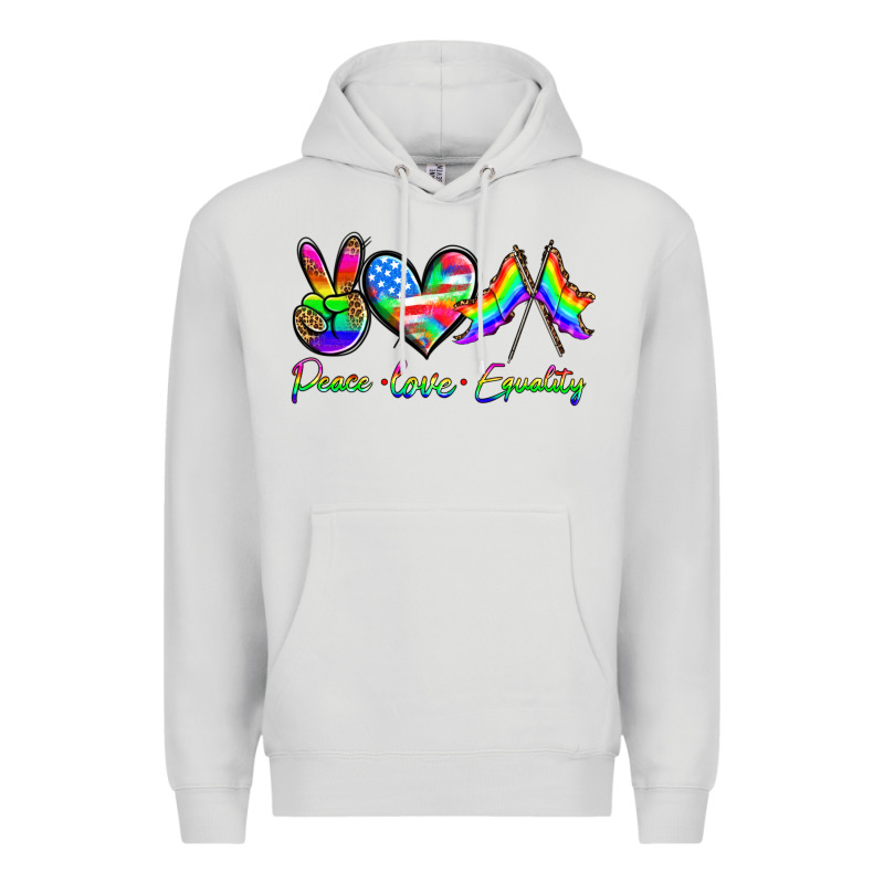 Peace Love Equality Premium Hoodie by HRA Design Shop | Teevron