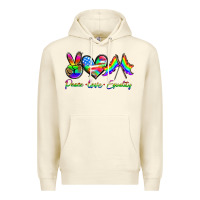 Sandshell peace love equality Premium Hoodie - HRA Design Shop