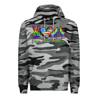 Slate Camo peace love equality Premium Hoodie - HRA Design Shop