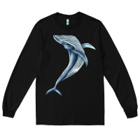 Black humpback whale jumping Long Sleeve Tee - BarkalooDesign
