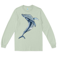 Matcha humpback whale jumping Long Sleeve Tee - BarkalooDesign