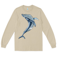 Mushroom humpback whale jumping Long Sleeve Tee - BarkalooDesign