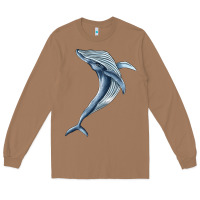 Toasted Coconut humpback whale jumping Long Sleeve Tee - BarkalooDesign