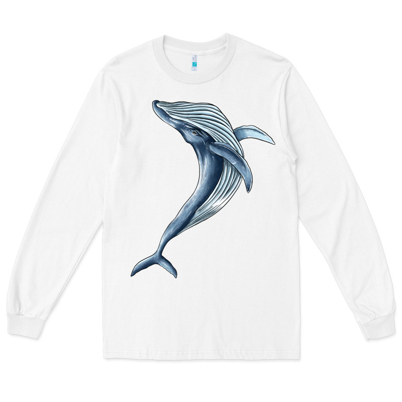 Humpback Whale Jumping Long Sleeve Tee by BarkalooDesign | Teevron
