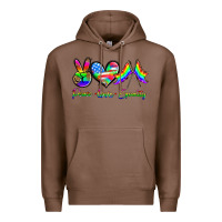 Chestnut peace love equality Premium Hoodie - HRA Design Shop