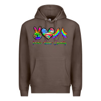 Coffee peace love equality Premium Hoodie - HRA Design Shop