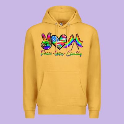 Peace Love Equality Premium Hoodie Designed By Hra Design Shop