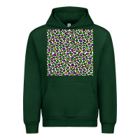 Foreset Green mardi gras leopard  seamless pattern Urban Hoodie - FaDigitalArtStudio