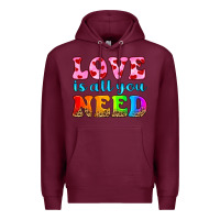 Burgundy love is all you need Premium Hoodie - HRA Design Shop