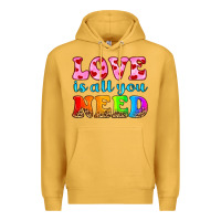 Mustard love is all you need Premium Hoodie - HRA Design Shop