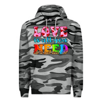 Slate Camo love is all you need Premium Hoodie - HRA Design Shop