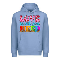 Colony Blue love is all you need Premium Hoodie - HRA Design Shop